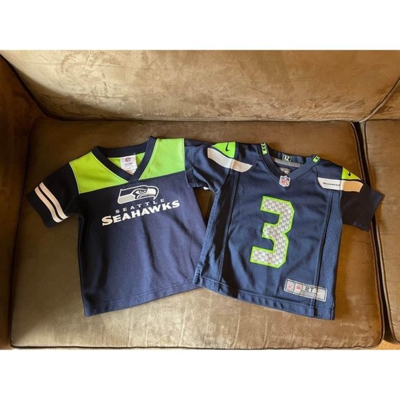 2T Seattle Seahawks Toddler Jerseys Nike #3 Russell Wilson Jersey & NFL Team A